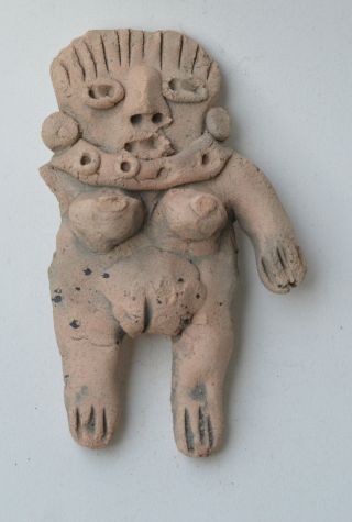 Central Mexico Idol Figure Early Terracotta Pottery Pre Columbian. photo