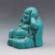 Chinese Hand - Carved Turquoise “not Listen” Maitreya Buddha Statue G695 Other Antique Chinese Statues photo 2
