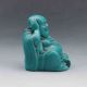 Chinese Hand - Carved Turquoise “not Listen” Maitreya Buddha Statue G695 Other Antique Chinese Statues photo 3