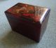 Red Lacquer Chinoiserie Tea Caddy C 1850 Boxes photo 5