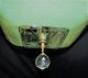 Vtg Deco Era Jadeite Green Glass Shade Ceiling Light Chandelier Fixture Crystal Chandeliers, Fixtures, Sconces photo 4