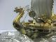 Silver Phoenix Treasure Ship Of The Most Wonderful Japan.  296g/ 10.  42oz. Other Antique Sterling Silver photo 9