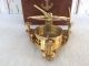 Brass Sundial Compass W/ Wood Box Nautical Maritime Camping Hiking Compasses photo 4