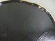Japanese Vintage Black Lacquer Obon Candy Plate Serving Board Hand Carved Wood Bowls photo 5