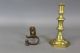 Rare 18th C American Brass Jamb Hook Great Design Old Surface Rare Acorn Finial Primitives photo 1