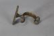 Rare 18th C American Brass Jamb Hook Great Design Old Surface Rare Acorn Finial Primitives photo 3