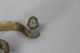 Rare 18th C American Brass Jamb Hook Great Design Old Surface Rare Acorn Finial Primitives photo 6
