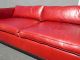 Design Within Reach Contemporary Red Leather Low Profile Designer Sofa Couch Post-1950 photo 7