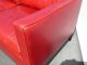 Design Within Reach Contemporary Red Leather Low Profile Designer Sofa Couch Post-1950 photo 8