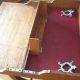 Antique Oak Folding Campaign Writing Desk Table Circa 1900 1800-1899 photo 2