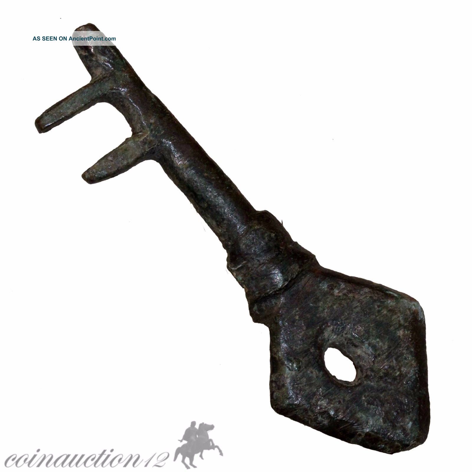Museum Quality Viking Bronze Key Circa 700 - 1000 Ad Roman photo