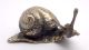 Vintage Solid Silver Real Life Size Big Snail - Stamped - Made In Italy Other Antique Sterling Silver photo 1