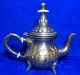 Vintage Moroccan Script Silver Plate Teapot Theiere Moulay Massam Dar El Berrad Tea/Coffee Pots & Sets photo 2