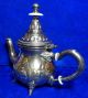 Vintage Moroccan Script Silver Plate Teapot Theiere Moulay Massam Dar El Berrad Tea/Coffee Pots & Sets photo 4