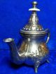 Vintage Moroccan Script Silver Plate Teapot Theiere Moulay Massam Dar El Berrad Tea/Coffee Pots & Sets photo 5