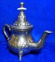 Vintage Moroccan Script Silver Plate Teapot Theiere Moulay Massam Dar El Berrad Tea/Coffee Pots & Sets photo 6