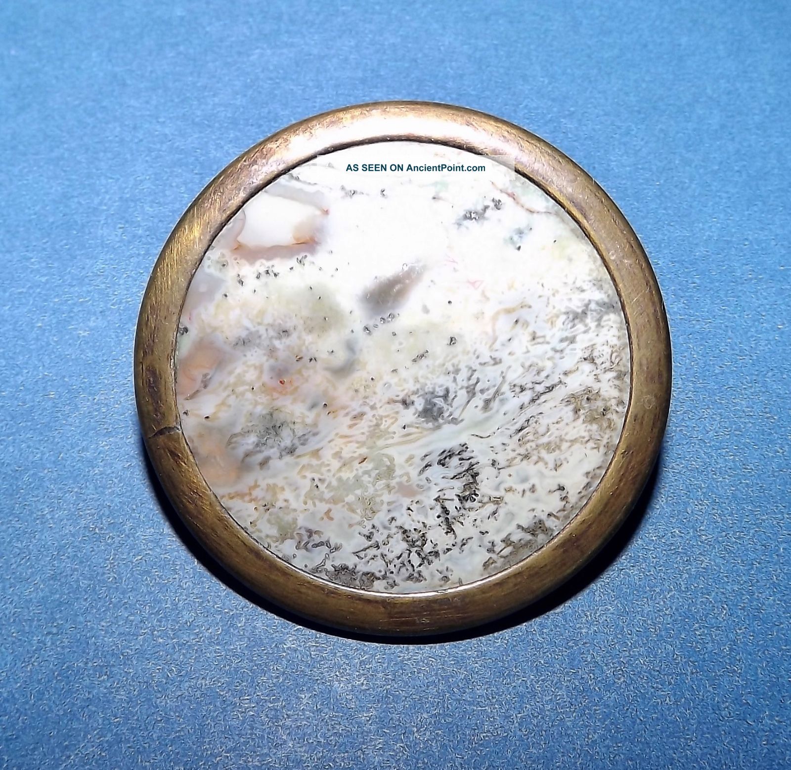 Rare Large 18th Century Antique Agate Stone Button Buttons photo