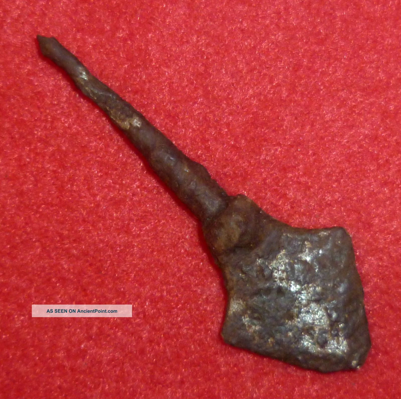 Crusader Ancient Artifact - Unique Silver Plate Arrow Head Circa 1100 Ad - 3439 Other Antiquities photo
