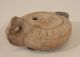 Ancient Antique Roman Clay Oil Lamp W/ Emperor Profile, Roman photo 4