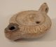 Ancient Antique Roman Clay Oil Lamp W/ Emperor Profile, Roman photo 7