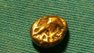 Fantastic Solid Gold Viking Nugget With Picture Of A Bird 100 - 400 Ad 2.  34 Grams photo
