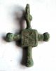 Circa.  1300 A.  D British Found Medieval Period Ae Bronze Pilgrim Cross Pendant British photo 1