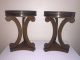 Pair Vintage Hollywood Regency Marble Top Occasional Side Tables Taboret Stands Post-1950 photo 1