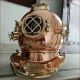 Antique Us Navy Brass Copper Scuba Sca Divers Diving Helmet Us Navy Deep Sea Rep Diving Helmets photo 2