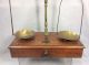 Antique Travelling Apothecary Beam Scales & Weights In Mahogany Box Other Antique Science Equip photo 2