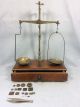 Antique Travelling Apothecary Beam Scales & Weights In Mahogany Box Other Antique Science Equip photo 7