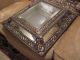 Repousse Brass Victorian Wall Mirror & Clothes Brush Mirrors photo 7