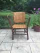 Antique Vintage Adirondack Hickory Wicker Willow Stick Rustic Wood Reed Chair Post-1950 photo 1