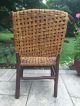 Antique Vintage Adirondack Hickory Wicker Willow Stick Rustic Wood Reed Chair Post-1950 photo 4