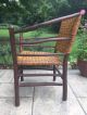 Antique Vintage Adirondack Hickory Wicker Willow Stick Rustic Wood Reed Chair Post-1950 photo 5