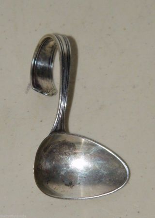 Webster Sterling Silver Curved Handled Child Or Medicine Spoon 16323 Vintage photo