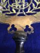 Antique Brass/cast Iron Expandable Trivet Hand Forged Three Footed Handle Trivets photo 7