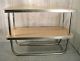 Wolfgang Hoffman End Table Art Deco Two Tier Royal Chrome Mid Century Modern Art Deco photo 2