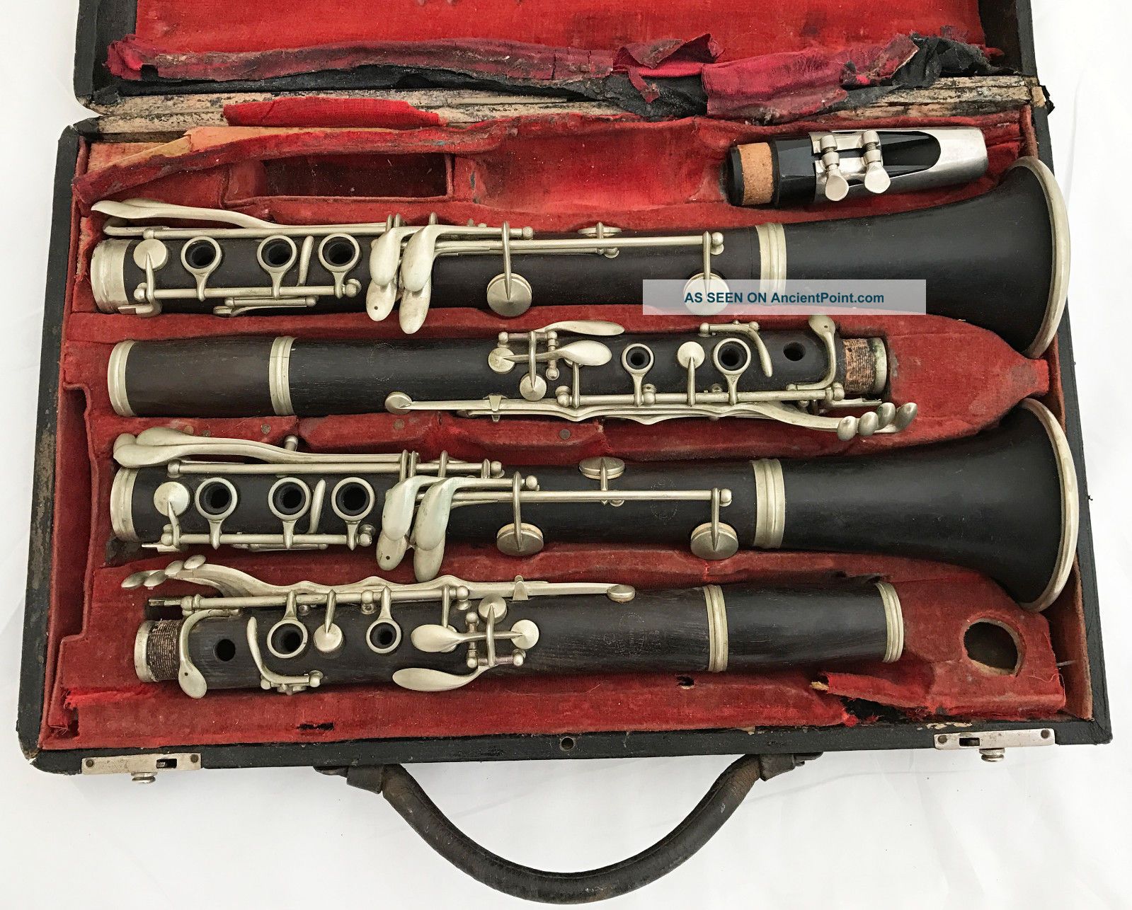 Antique Buffet Crampon Paris Pair A,  Bb Boehm Clarinets Clarinet In Double Case Wind photo