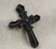 Chinese Natural Black & Green Jade Hand - Carved Exquisite Holy Cross Pendant Necklaces & Pendants photo 3