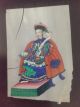 Pair Miniature Chinese Male Figure Paintings On Rice Paper - Framed.  820 Paintings & Scrolls photo 6