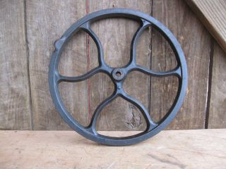 Antique Cast Iron Fly Wheel From A Singer Treadle Sewing Machine photo