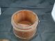Wood Swing Handle Double Strapped Maple Sugar Sewing Firkin Bucket Basket Primitives photo 3
