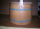 Maine Bucket Co.  Wood Metal Banded Stained W/ Lid & Wood Handle Rustic Primitive Primitives photo 2