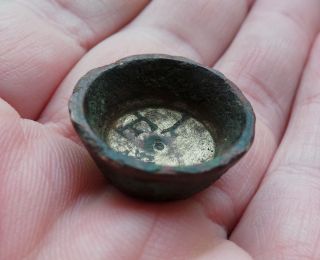 A Brass Cup Weight Bearing A Variety Of Maker´s Marks - Nuremburg?? photo