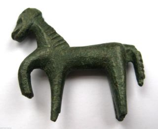 Rare Circa.  500 B.  C Late Bronze Age Celtic Bronze Votive Horse Statue - Uffington photo