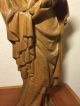 Antique Hand Carved Wood Gothic Virgin Mary Our Lady Madonna & Jesus Statue Carved Figures photo 10
