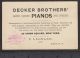 Decker Bros Piano Concert Julia Rive - King Theo Thomas Orchestra Advertising Card Keyboard photo 2