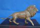 Antique Collectible Handmade Statue Copper Bronze Lion Art Deco Metalware photo 1
