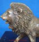 Antique Collectible Handmade Statue Copper Bronze Lion Art Deco Metalware photo 2