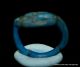 Ancient Egyptian Faience Ring With Ankh Hieroglyph,  Amarna Period 1353 B.  C Egyptian photo 1